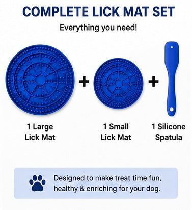 Nexora Premium Dog Lick Mat Set-Large + Small + Spatula